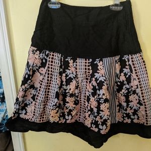 Black and pastel patterned skirt